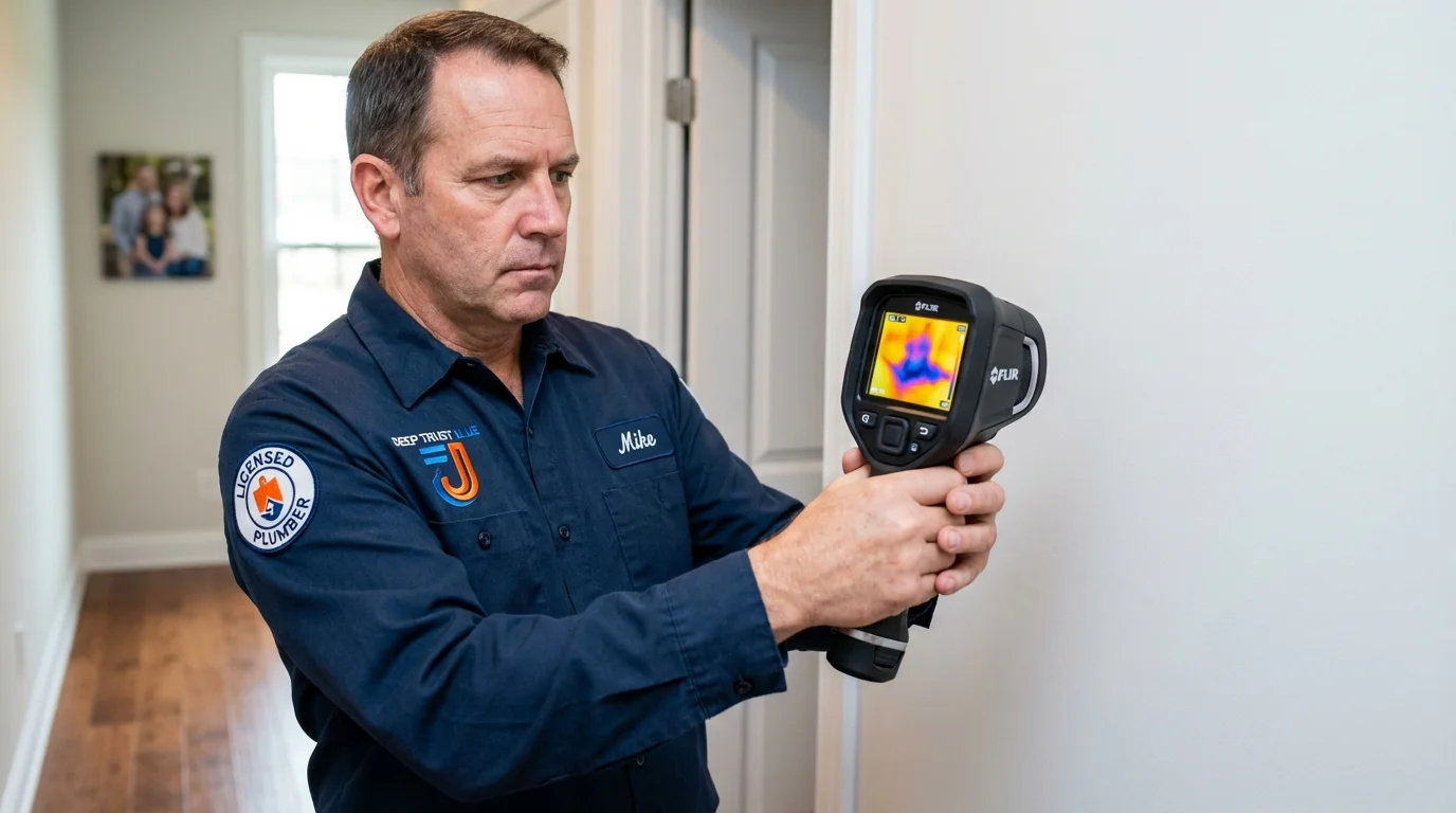 Thermal imaging leak detection by Johns Plumbing LLC in Secaucus